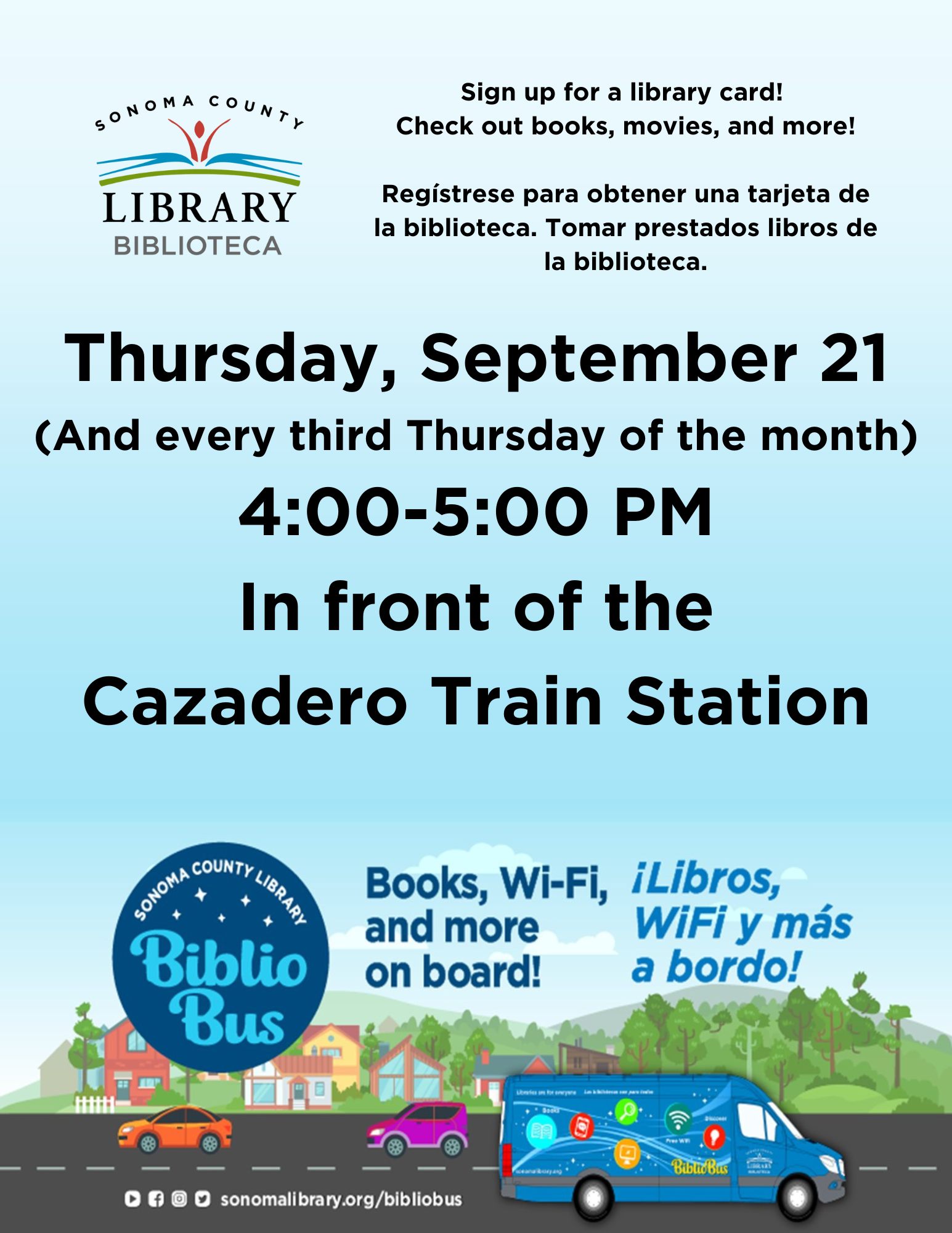 Event: Sonoma County Library Bibliobus-Cazadero